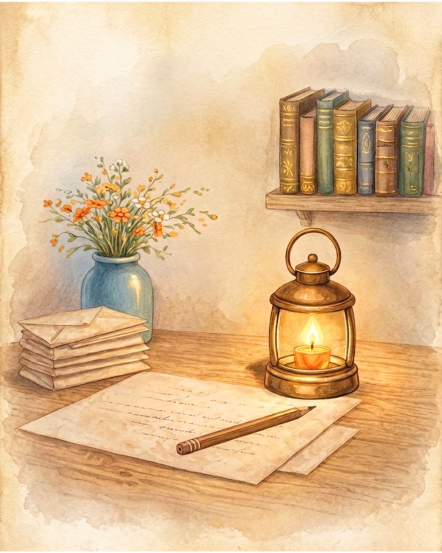 Lumi holding lantern